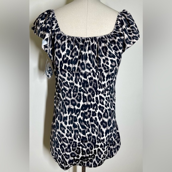 Swim Solutions | Slimming Plus Size Cheetah Print Swimsuit | One-piece | 22W - Picture 4 of 5